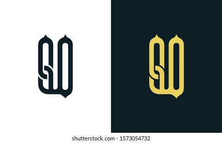 Minimalist luxury line art letter BO logo. This logo icon incorporate with two Arabic letter in the creative way. It will be suitable for Royalty and Islamic related brand or company. 
