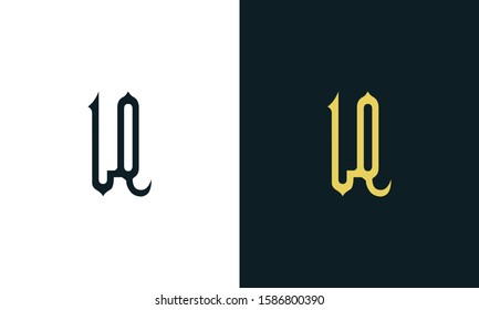 Minimalist luxury line art letter LQ logo. This logo icon incorporate with two Arabic letter in the creative way. 