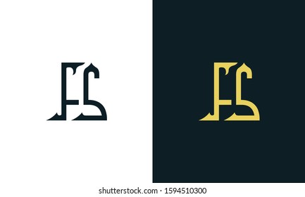 Minimalist luxury line art letter FS logo. This logo icon incorporate with two Arabic letter in the creative way.