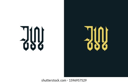 Minimalist luxury line art letter JW logo. This logo icon incorporate with two Arabic letter in the creative way. It will be suitable for Royalty and Islamic related brand or company.