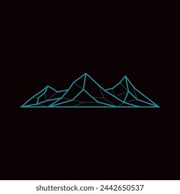 Minimalist Luxury Mountain Logo Design