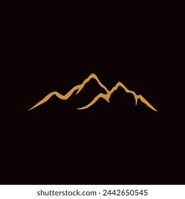 Minimalist Luxury Mountain Logo Design