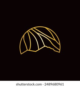Minimalist Luxury Mountain Logo Vector Illustration