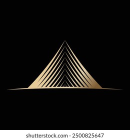 Minimalist Luxury Mountain Logo Vector Illustration