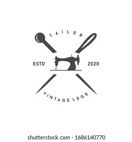 Minimalist Luxury Vintage Tailor Logo design template