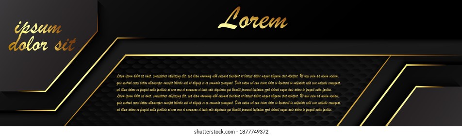 minimalist luxury web banner template with modern adn black gold color fit for your website,web store,promotion,marketing,business, and etc