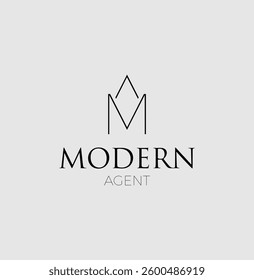 Minimalist M Letter Logo – Creative Corporate Identity
