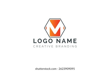Logotipo M minimalista para marca e identidade.