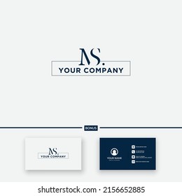 logotipo de monograma de letra M S minimalista