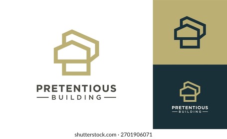 Minimalista Magnífico edificio de inspiración de diseño de Vector.	
