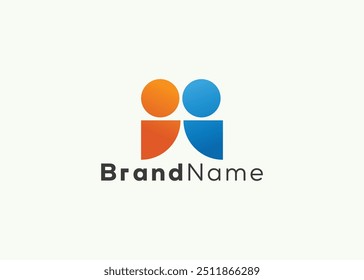 Minimalist man logo design template. Modern style man logo