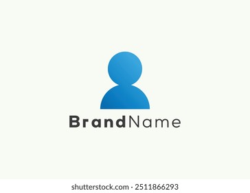 Minimalist man logo design template. Modern style man logo