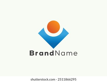 Minimalist man logo design template. Modern style man logo