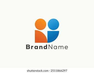 Minimalist man logo design template. Modern style man logo