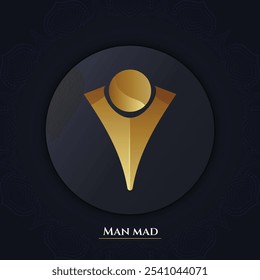 Minimalist man logo design template. Modern style man logo