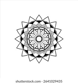    a minimalist mandala with a central circular moti 