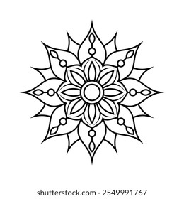 Minimalistisches Mandala Design, Vektorgrafik.