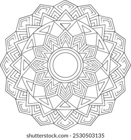 Minimalist Mandala Illustration, Simple Serenity