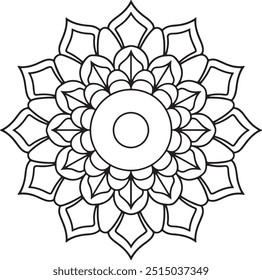 A minimalist mandala silhouette vector illustration 