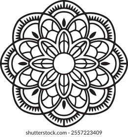 Minimalist Mandala Silhouettes for Logo Design