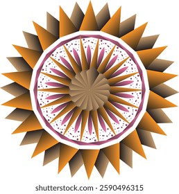 minimalist mandala in sun type