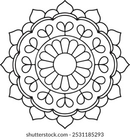 Ilustración de Arte vectorial de mandala minimalista