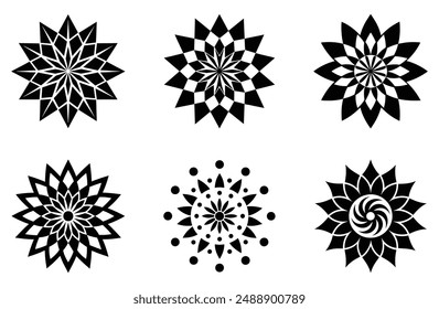 Minimalist mandalas with clean and simple designs for elegant projects