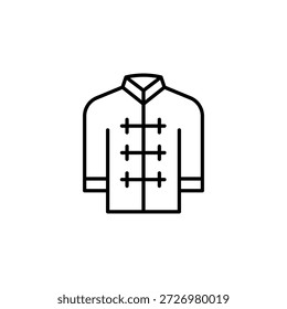 Minimalista chaqueta de cuello mandarín Outline Icon Clothing