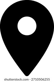 Minimalistisches Pin-Symbol für Standortdienste
