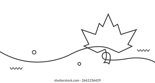 Minimalist Maple Leaf Line Art  Vector background for Branding
