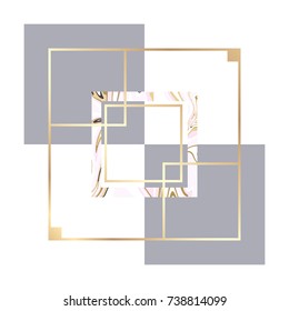 Minimalist marble texture. Vector trendy geometric posters.