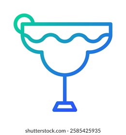 Minimalist Margarita, Gradient Cocktail Icon Design