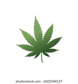 Minimalist Marijuana Leaf Icon with Simple and Clear Lines
