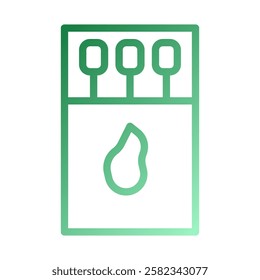 Minimalist Matchbox Icon with Flame Design
