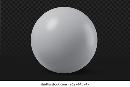 Minimalist matte white sphere with soft shading, perfect for 3D product mockups, tech presentations, or abstract design projects. Ideal for clean branding, UI elements, or scientific visuals.