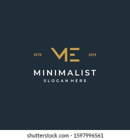 Minimalist ME, EM, logo design inspiration