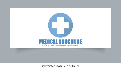 Minimalist Medical Brochure Cover. Clean Healthcare Layout