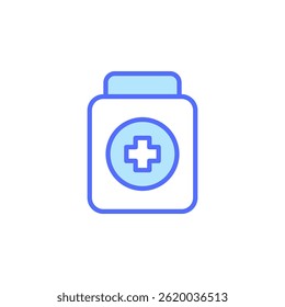 Minimalist Medical Icon Representing Healthcare Solutions and First Aid Treatment Options for Patients in Need of Medical Attention