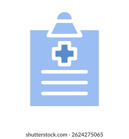 Projeto minimalista de relatório médico descrevendo informações e diagnósticos de saúde