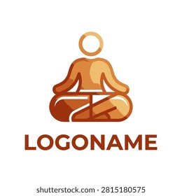 Minimalist meditation icon representing mindfulness and balance. Great for wellness centers, spas, and health apps.