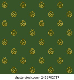 Minimalist Melon Vector Seamless Pattern