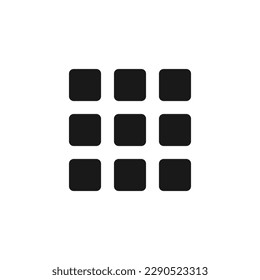 Icono de menú minimalista ilustración de símbolo vector negro aislada en blanco