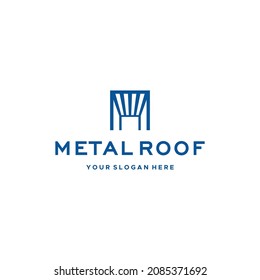 Minimalist METAL ROOF Real Estate Logo Design