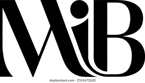 Minimalist MIB Monogram Logo Design