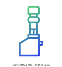 Minimalist Micrometer Icon for Precision Tooling