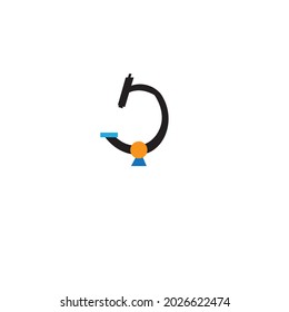 minimalist microscope vector image or logo