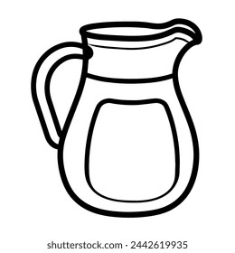 Minimalistisches Milchkrug-Symbol im Vektorformat.