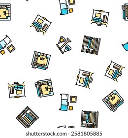 minimalist mind man person vector seamless pattern thin line illustration