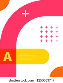 Minimalist modern abstract  flat color  shape flayer template .  Editable  vector file  Eps 10.