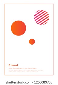 Minimalist modern abstract gradient color  shape flayer template .  Editable  vector file  Eps 10.